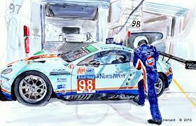 C'est le cuir qui est prédominant parmi les matières choisies de la marque française qui. Aston Martin N 98 Aux 24 H Du Mans 2015 Le Blog De Claude Hercent Artiste Peintre Aston Martin Le Mans Peinture Auto