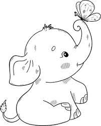There are tons of great resources for free printable color pages online. Cute Baby Elephant Coloring Book Page For Children Vector De Stock Adobe Stock