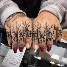 Hand Made Hand Jobs Reverendleaf Tap For Artist Credits Reverendleaf Aatattooer Danmorristattoo Baku Hand Tats Finger Tats Flower Tattoo