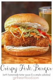 Crispy Fried Fish Burger Recipe W Tartar Sauce Slaw Recipe In 2020 Fish Burger Recipe Recipes Fish Burger