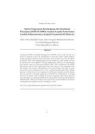 Bagian ini memuat informasi tentang. Pdf Sistem Pengurusan Keselamatan Dan Kesihatan Pekerjaan Oshah 18001 Analisis Kepada Penerimaan Faedah Pelaksanaannya Kepada Organisasi Di Malaysia