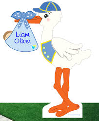 Yard Stork Sign, Welcome Home Baby Birth Announcement Lawn Cards,  Personalized It's a Girl, Custom Newborn Decoration, Boy Shower, 4 Ft Tall 