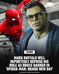 Peter Parker and Bruce Banner have never interacted in the MCU: Their first  interaction will reportedly be in 'SPIDER-MAN: BRAND NEW DAY'.