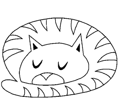 All coloring pages for this category: Sleeping Cat Coloring Page Coloringcrew Com