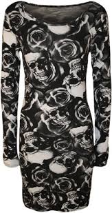 Jun 10, 2019 · in unserer bildergalerie haben wir viele schöne bilder zum nachmalen gesammelt. Totenkopf Rosen Langarm Figurbetontes Mini Kleid Sexy Kleider Com