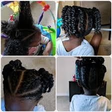 Protective Style For Toddler Girl With Growing Edges This Style Works Well For The Short Pieces That A Toddler Hairstyles Girl Natural Hair Styles Hair Styles