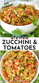Stewed Zucchini With Tomatoes And Chickpeas Recipe Zucchini Recipes Healthy Vegan Zucchini Recipes Vegan Recipes Healthy