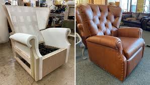 Nothing beats the smell of leather❤️ comfy chair for a fraction of the price. Upholstery Repair Furniture Repair Shop In Home Repairs