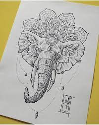 Elephant Mandala Tattoo Elephant Tattoos Geometric Elephant Tattoo Mandala Elephant Tattoo