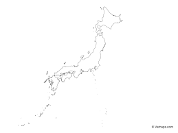 The country shares its border with china. Outline Map Of Japan Free Vector Maps