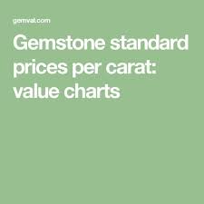 Gemstone Standard Prices Per Carat Value Charts Gemstones Chart Chart Gemstone Prices