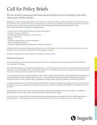 Guidelines for writing a policy brief policy brief versus research paper (tsai, 2006) some might say that a policy brief is more professional because it is policy recommendations the aim of the policy recommendations element is to provide a detailed and convincing proposal of how the failings of the. Https Www Hogrefe Com De Index Php Eid Dumpfile T F F 4071 Token 5ab527da3149f600cb8d8014fb84f30cdfcb3192