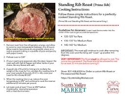 Perfect prime rib roast recipe and cooking instructions. Standing Rib Roast Cooking Instructions Standing Rib Roast Rib Roast Rib Roast Cooking