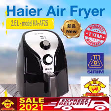 Consider this the holy grail of air fryer cooking. Super Deal New Haier Air Fryer 2 5l Free Recipe Book 4 Functions Fry Roast Grill Bake 1 Year Haier Malaysia Warranty 3 Pin Plug Sirim Whole Chicken Keropok Kerepek Kacang Fries Nugget Stainless Steel Non Stick