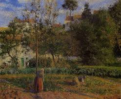 Vegetable Garden At The Hermitage Pontoise Jardin Potager A L Hermitage Pontoise 1879 By Camille Pissarro Fr Country Roads Camille Pissarro Tree Trunk
