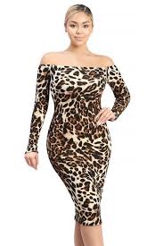 Womens Off Shoulder Long Sleeve Leopard Print Bodycon Cocktail Midi Dress S M L Blues Cocktailfestiveformal Midi Cocktail Dress Dresses Fashion Dresses