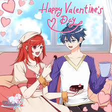 It's Valentine Day and it's the day to show your love! Enjoy Alaster and  Edna's illustration special for Valentine! #gacogames #EpicConquest  #EpicConquest2 #rpg #offlinegame #anime #game #couple #waifus #valentine  #gamestagram #husbu