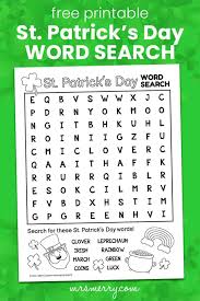 Patrick's day party with this free printable trivia quiz game! Free Printable St Patrick S Day Word Search Puzzle Mrs Merry