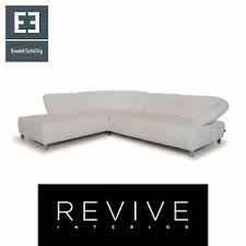 Ewald schillig brand sofa blues mit funktion / sitzvorzug. Ewald Schillig Butterfly Leder Sofa Weiss Ecksofa 14897 Ebay