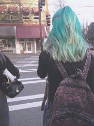 Bag Emo Pastel Goth Goth Dark Black Denim 90s Grunge Aesthetic Grunge Aesthetic Tumblr Tumblr Hair Styles Dyed Hair Green Hair