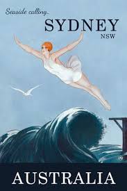 Seaside Calling Sydney Australia Travel Print Posters Australia Sydney Australia Travel Travel Prints