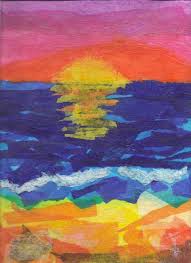 Created by erin curet of little circles quilling. Paper Sunset By The Demonic Eye Deviantart Com On Deviantart Sunset Art Tissue Paper Art Collage Art Projects