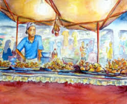 There are usually a night market happening somewhere on almost thursday: Night Market Night Painting Art Painting Painting