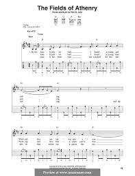 The Fields Of Athenry By Pete St John Lyrics And Chords Printable Sheet Music Irish Music