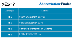 We did not find results for: Apa Yang Yes Maksudkan Definisi Yes Pencari Singkatan