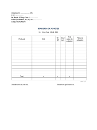 Model formular conform 0 2634/2015 Borderou De Achizitie Draft