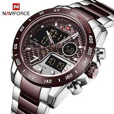 Military inspired watches for all ages. Naviforce Watch For Men Fashion Sport Wristwatch With Stainless Steel Band Waterproof Quartz Clock Watches Relogio Masculino Quartz Watches Aliexpress