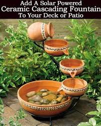 How To Easily Make An Outdoor Fountain Solar Water Fountain Solar Fountain Fountains Outdoor