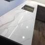 small vein quartz slab from www.houzz.com