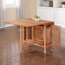 Amazonsmile Linon Delany 5 Piece Space Saver Folding Dining Set With Self Storing Chairs Nat Small Dining Room Space Dining Room Small Folding Dining Table