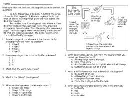 Butterfly Life Cycle Passage Life Cycles Butterfly Life Cycle Common Core Standards