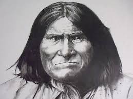 GERONIMO Wild West original pencil drawing World icons by Patrick Loan