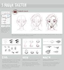 Anatoref How To Draw Female Face By Loish Drawing Tutorial Face Drawing Tutorial Face Drawing