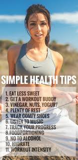 15 Simple Fitness And Diet Tips That You Can Work Into Your Daily Routine Easy Workouts Simple Health Health And Fitness Tips