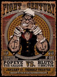 Popeye Themed Art Show Will Blow You Down Com Imagens Desenhos Para Barbearia Arte Geek Cartazes Vintage