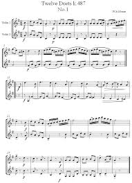 Mozart Twelve Duets K 487 No 1 Sheet Music For Violin Duet Sheet Music Violin Sheet Music Free Violin Sheet Music