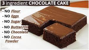 Maybe you would like to learn more about one of these? 3 Ingredient Chocolate Cake Lock Down Cake Recipe Youtube