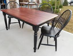 Farmhouse Table Chairs Red Mahogany Stain Flat Poly Sealed Benjamin Moore Advance Pure Black Farmhouse Table Chairs Mahogany Dining Table Table