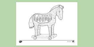 You can use our amazing online tool to color and edit the following trojan coloring pages. Trojan Horse Showing Soldiers Colouring Colouring Sheet