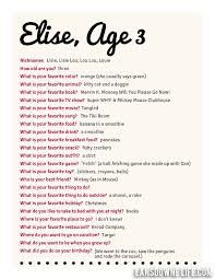 If you're entertaining with wine, adding a box of trivia can keep the drinking relaxed. Kids Birthday Interview Questionnaire Free Printable Form Lansdowne Life