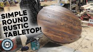 Most of what defines a table is the top. Easy Round Rustic Table Tops How To Youtube