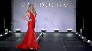 Mac duggal couture liquid satin red formal gown short ruffles sweetheart size 0. Prom 2019 Runway Highlights Mac Duggal Youtube