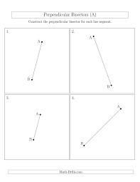 Perpendicular Bisectors Of A Line Segment A Geometry Worksheet