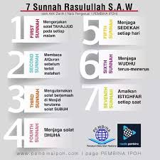 Inilah beberapa 7 sunnah harian yang bisa kita jadikan sebagai amal baik harian ala rasulullah: Mutiara Kata Sunnah Harian Untuk Diamalkan