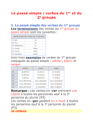 L'obligation passé nous avons dû changer d'assurance. Le Passe Simple Verbes Du 1er Et Du 2e Groupe