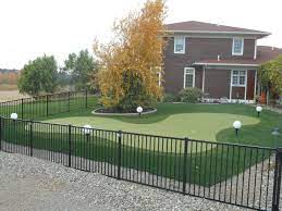 Large Putting Green With Custom Landscape Lights Backyard Putting Green Backyard Green Backyard